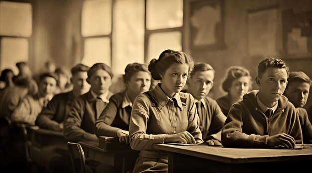 Образование в России в начале 20 века: ученики в классе
